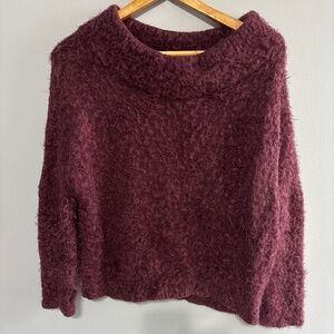 Express crop sweater women’s size xs x-small furry fuzzy